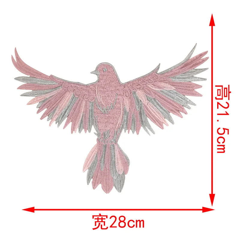 Grand écusson brodé aigle doré drapeau USA pour blouson moto - vue 15