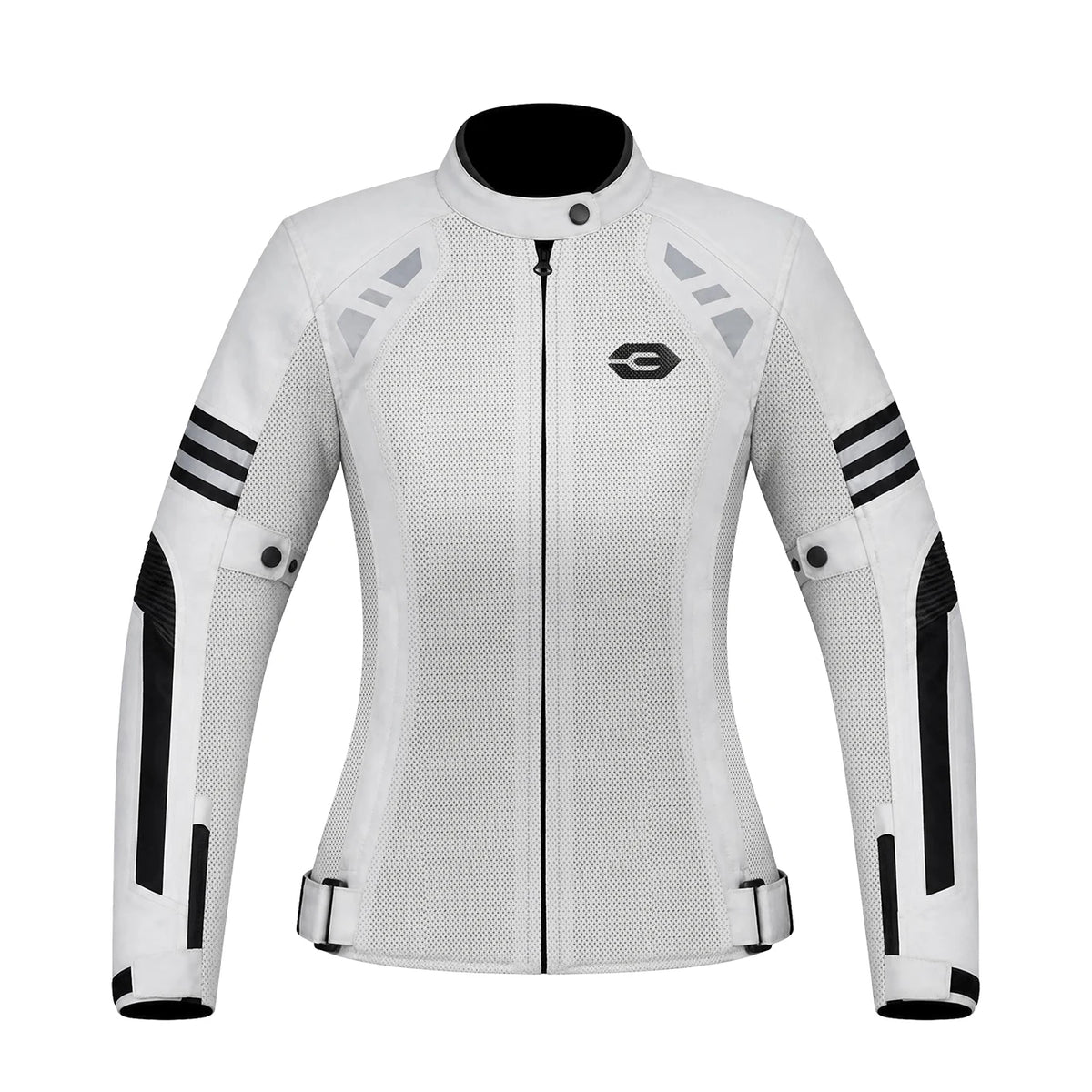 Blouson moto femme noir respirant - vue de face - vue 9