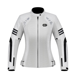 Blouson moto femme noir respirant - vue de face - vue 9