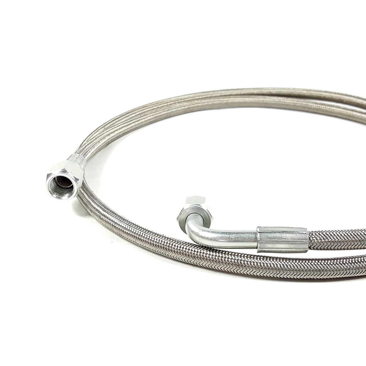 Durite de frein hydraulique PTFE tressée inox AN4, 10 à 20 pouces, universelle