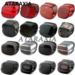 Feu arrière LED vintage rond noir style bobtail pour Harley-Davidson - vue 1