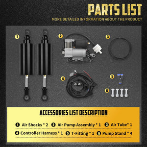 Kit de Suspension Arrière Pneumatique Réglable (Air Ride) - Harley-Davidson V-Rod 2007-2017 – photo 5/6