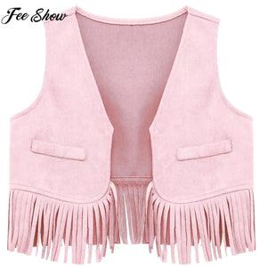 Gilet cowboy enfant à franges - vue 1