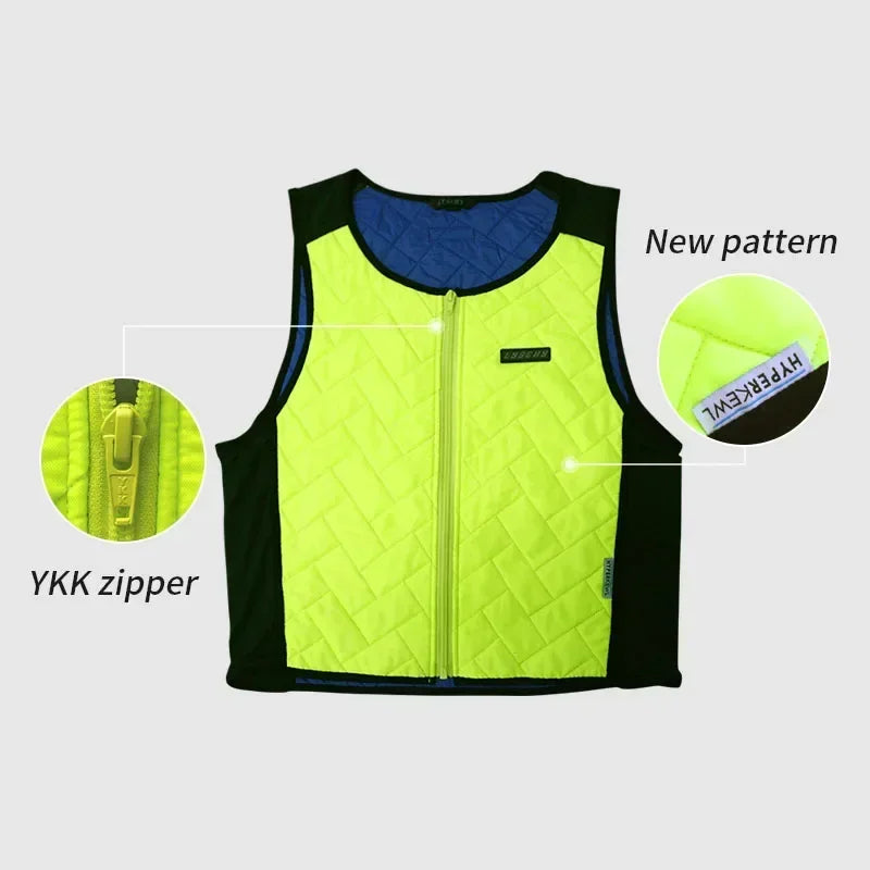 Gilet moto rafraîchissant noir sans manches - vue de face - vue 4