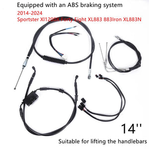 Kit de durite d'embrayage et de frein d'extension 10-18 pouces pour Harley-Davidson Sportster XL883, Iron XL1200, Forty Eight, 72V 2007-2024 – photo 13/20