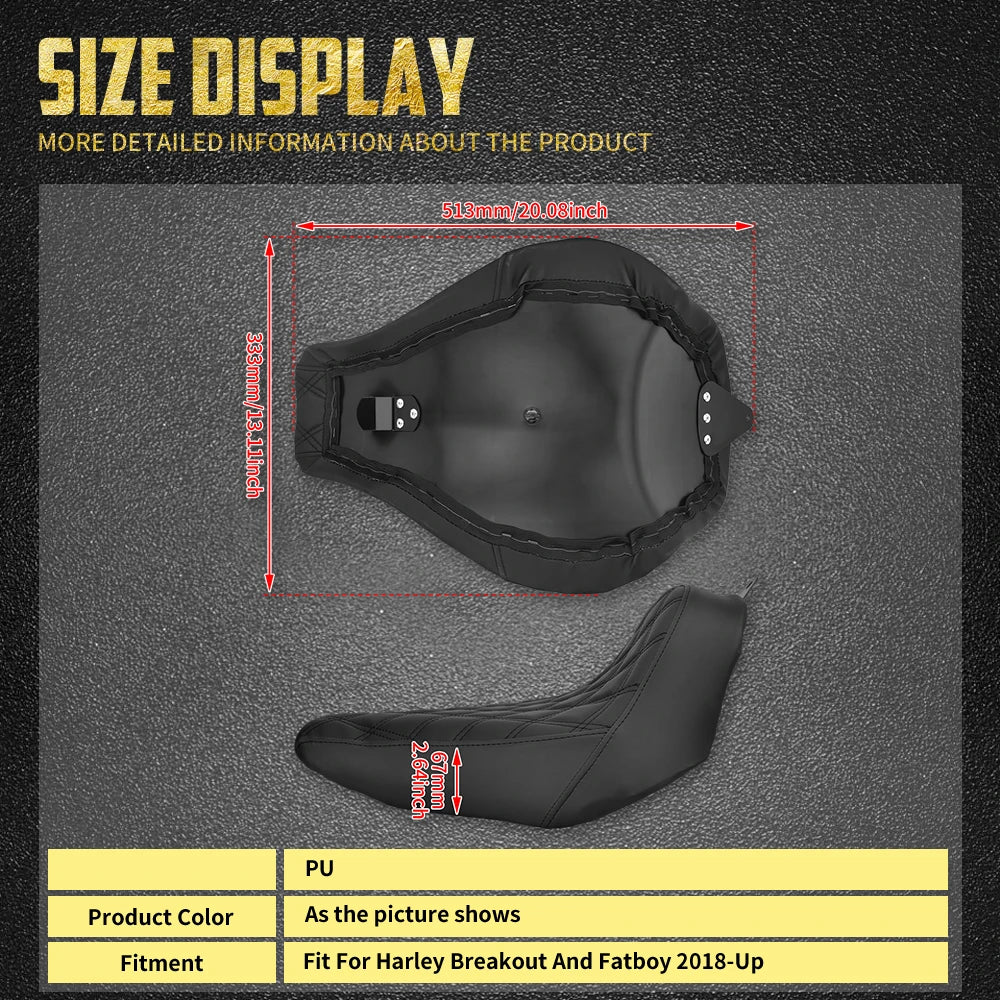 Kit Selle Solo et Garde-Boue Arrière Assortis - Harley-Davidson Softail Fat Boy, Breakout, Fat Bob, Low Rider 2018-2025 – photo 6/8