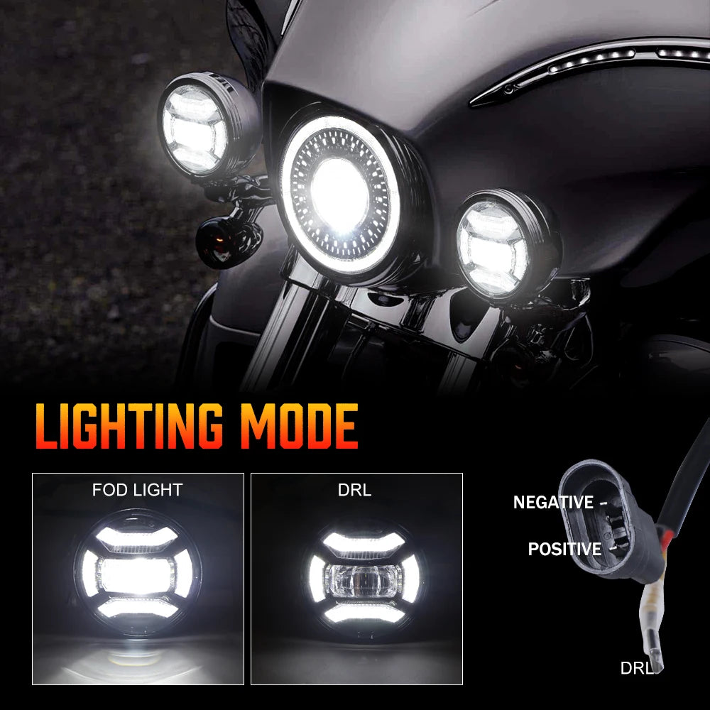 Feux additionnels LED pour Harley Road King Electra Glide - vue 5