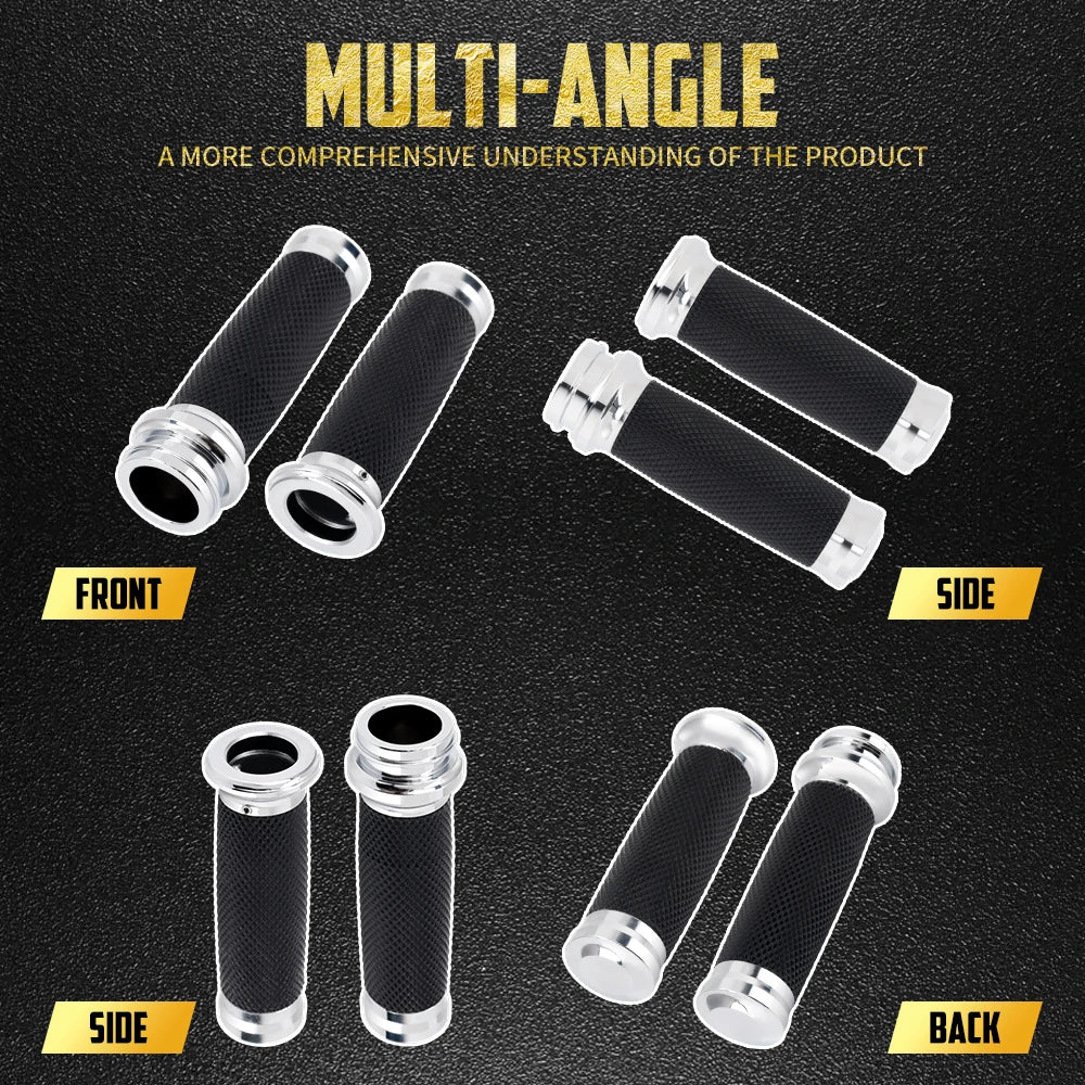 Poignées de guidon électroniques chromées 25mm - Harley Dyna, Softail Fat Boy, Touring Road King, Street Glide, CVO – photo 2/7