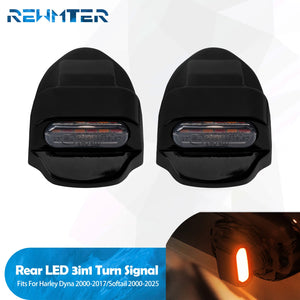 Clignotants LED 3 en 1 pour Harley Dyna, Softail - vue 7