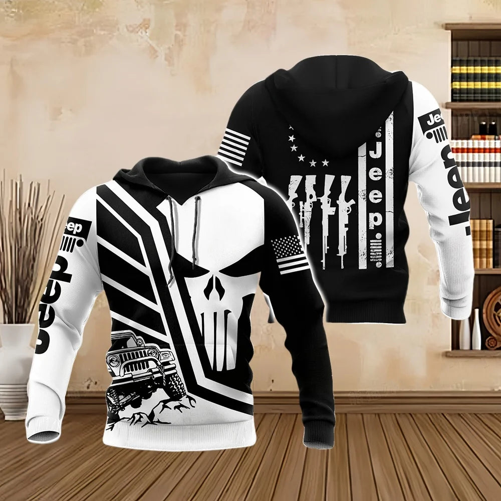 Sweat à capuche crâne 3D homme - vue 10