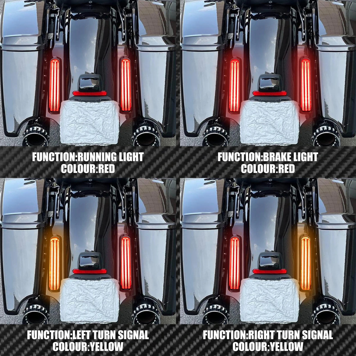 Extension de Garde-boue Arrière avec Feux LED Tri-fonction - Harley-Davidson Touring 2014 et + – photo 6/9