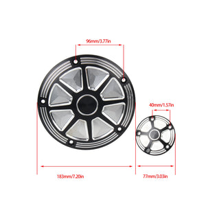 Derby cover noir usiné pour Harley Touring Softail Dyna - vue 5