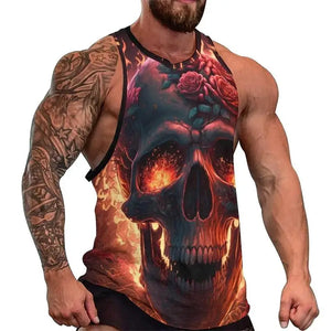 Débardeur crâne 3D oversize homme - vue 22