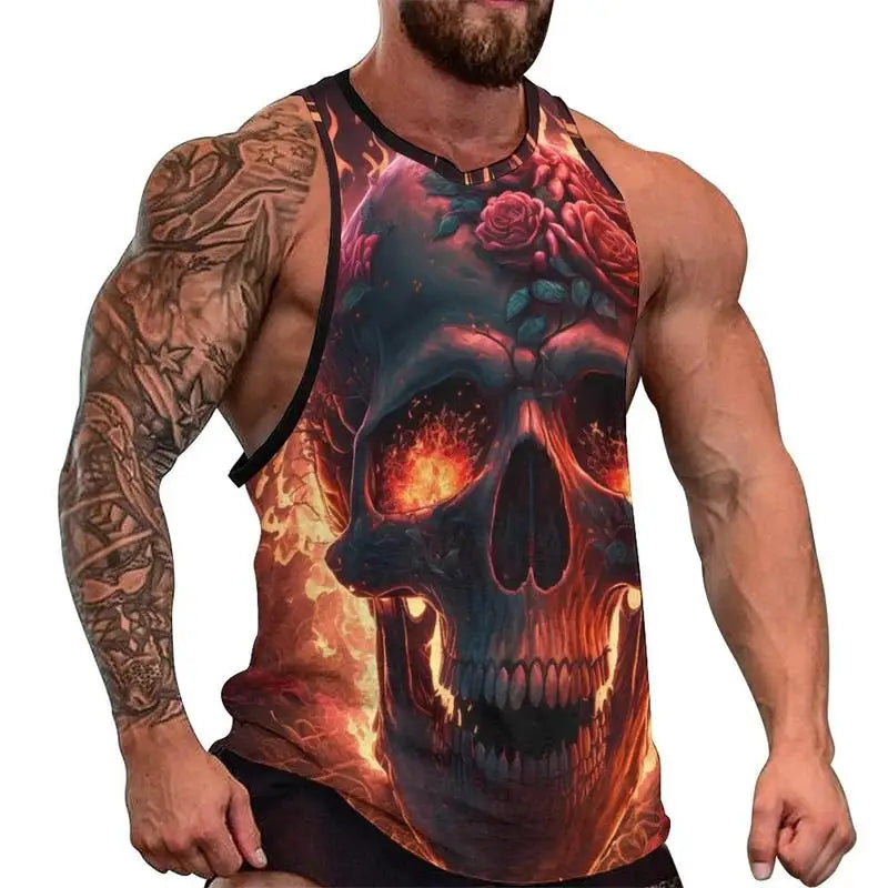 Débardeur crâne 3D oversize homme - vue 22