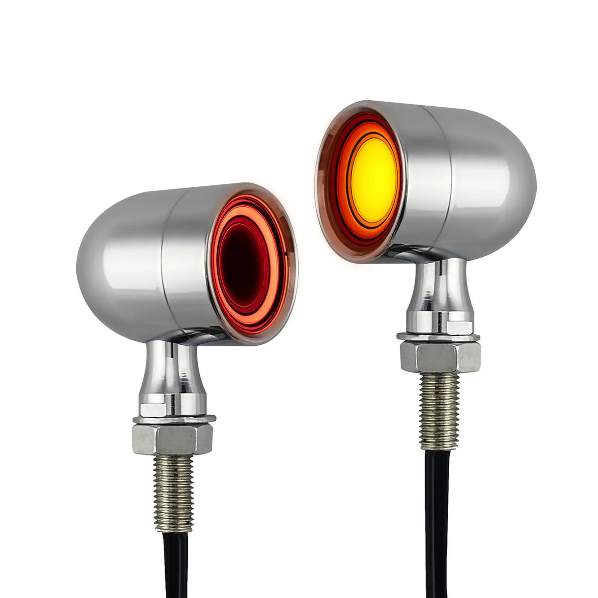 Clignotants LED type balle rétro pour moto chopper et bobber, lot de 2 - vue 9