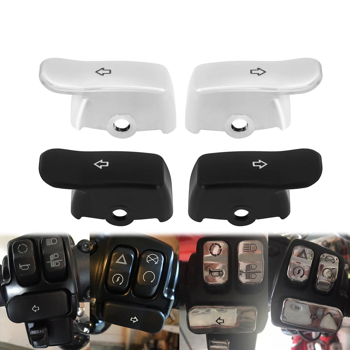 Rallonges de boutons de clignotant pour Harley Softail, Dyna et Sportster - vue 1