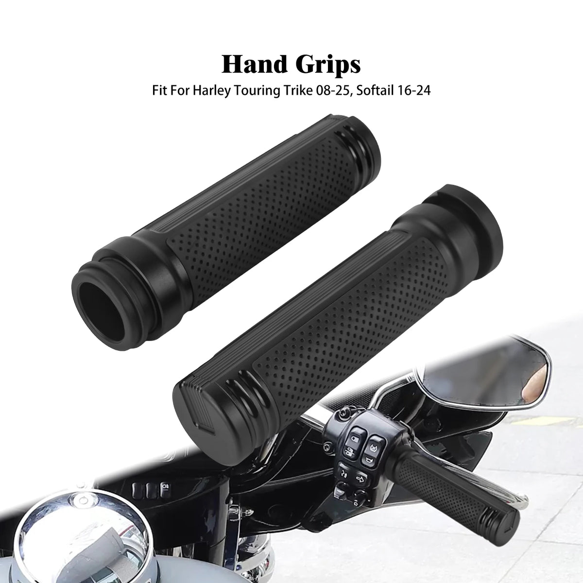 Poignées de guidon électroniques chromées en aluminium pour moto Harley-Davidson - vue 9