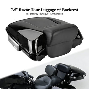 Top Case Razor 7,5 pouces avec Dossier - Harley-Davidson Touring FLHTK/FLHR 2014-2025 – photo 7/8