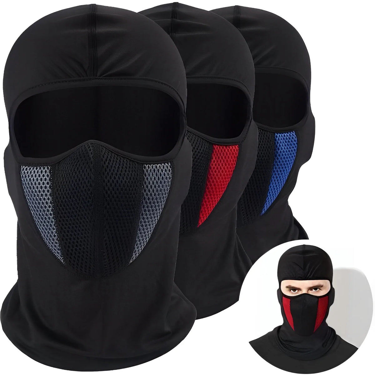 Cagoule moto respirante multicolore - vue 2