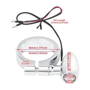 Paire de clignotants LED à collier de fourche pour moto - vue 6