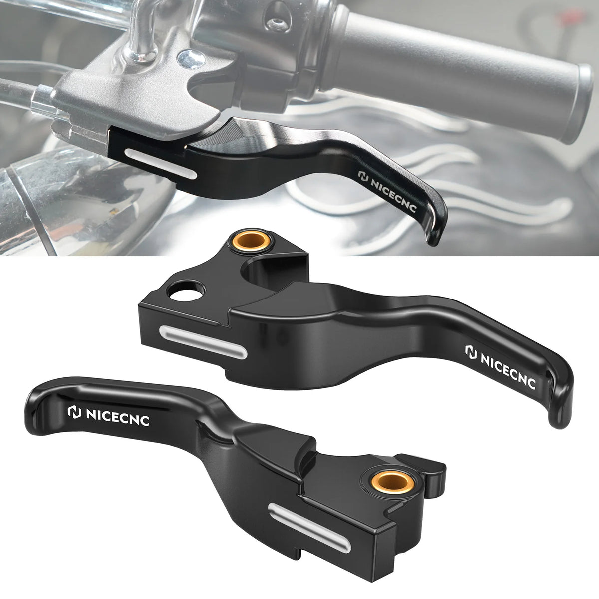 Leviers courts de frein et d'embrayage pour Harley Sportster - vue 1