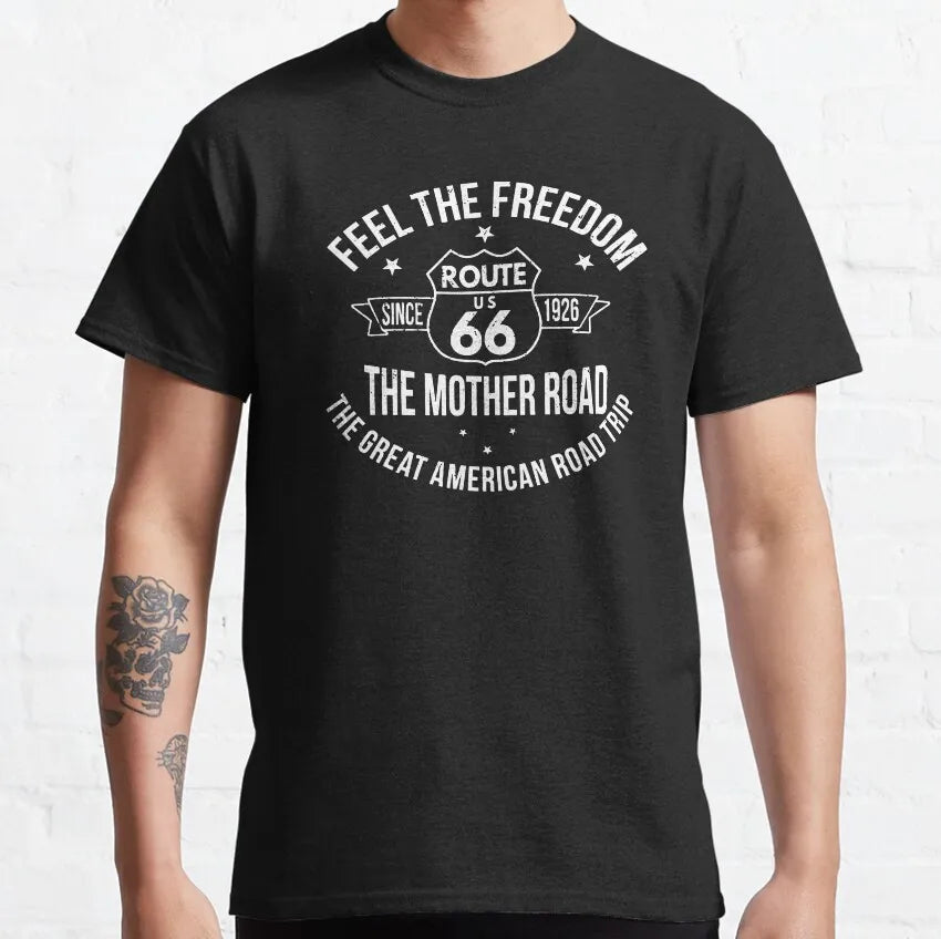 T-shirt Homme Route 66 Mother Road 100% Coton Grande Taille - vue 11