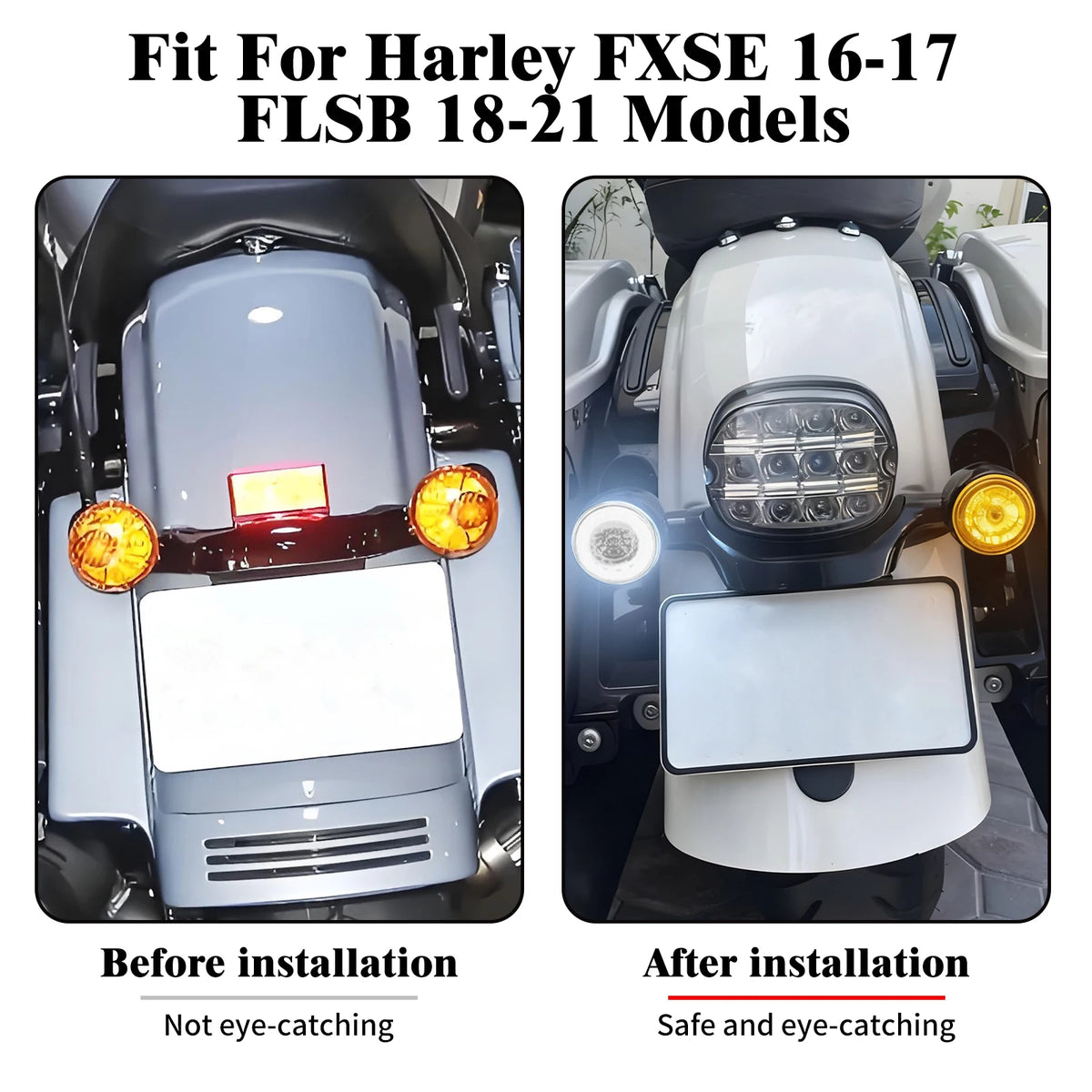 Inserts de Clignotants Arrière LED Style Bullet - Harley-Davidson FXSE 2016-2017 et Sport Glide FLSB 2018-2025 – photo 2/6