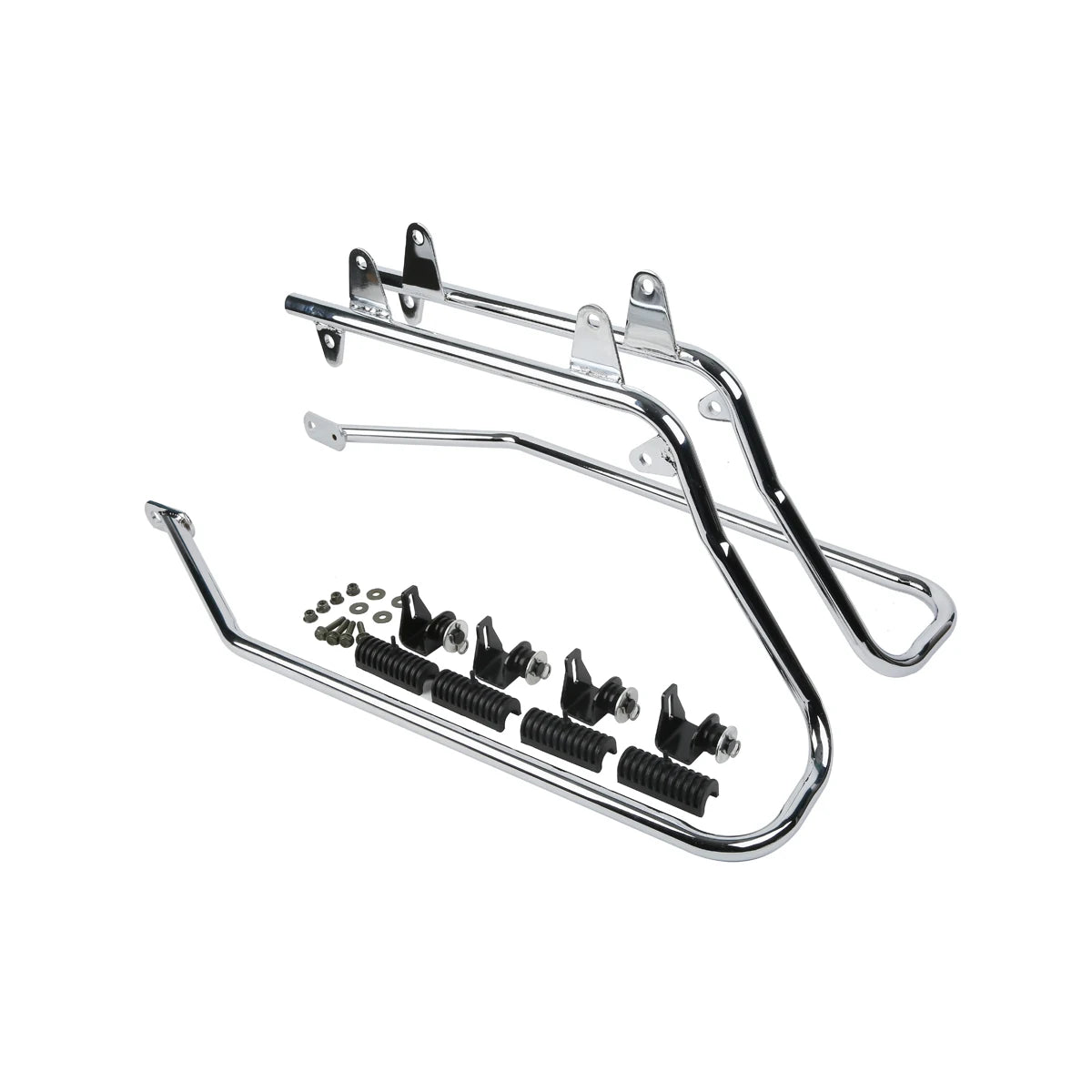 Support noir renforcé pour sacoche rigide sur une Harley-Davidson Softail Fat Boy - vue 8