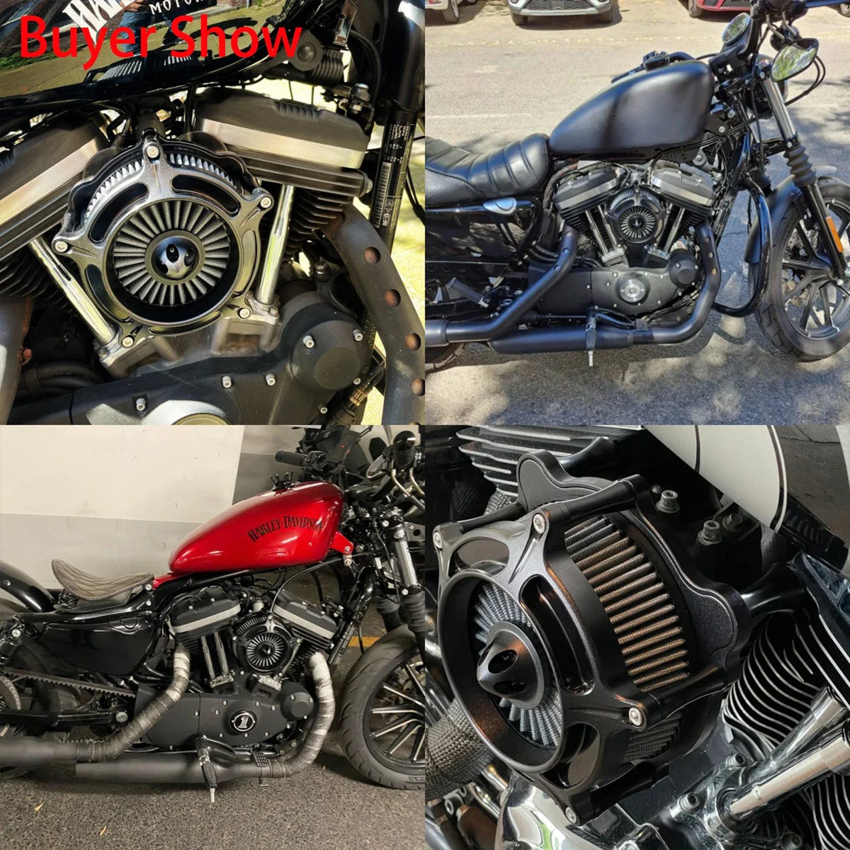 Filtre à air noir pour moteur de moto Harley-Davidson - vue 6