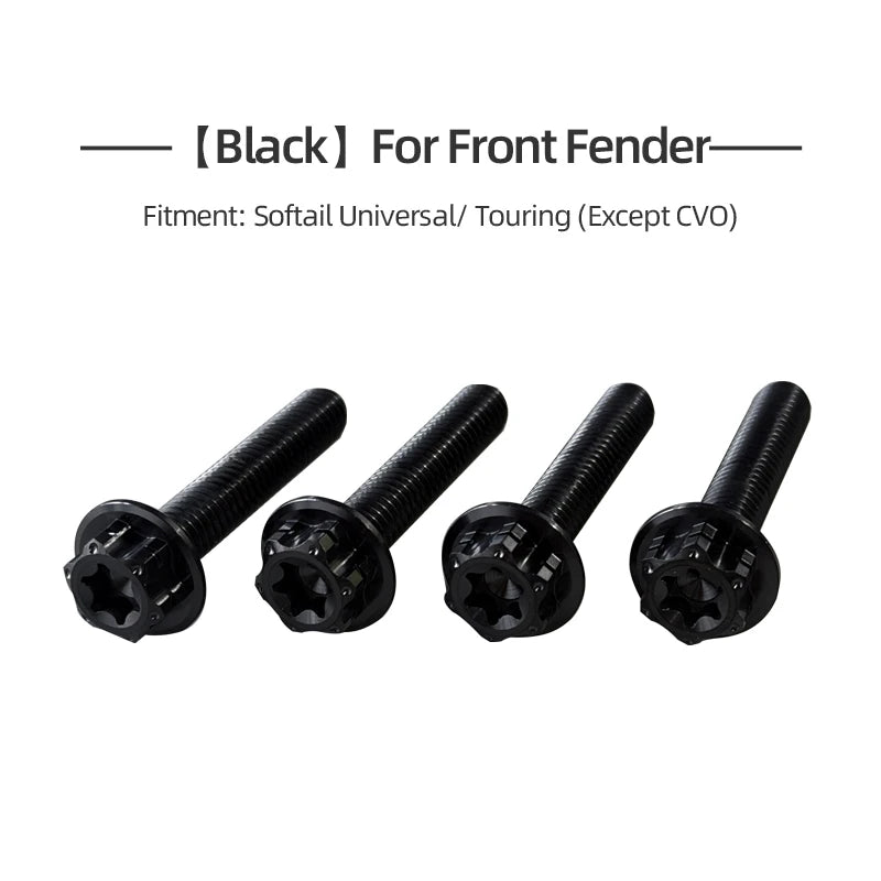 Kit de Boulons Titane Garde-boue Avant / Adaptateur d'Étrier Radial pour Harley Touring, Softail, Sportster – photo 9/14