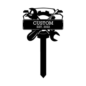 Plaque métallique personnalisée outils de réparation pour garage - vue 10