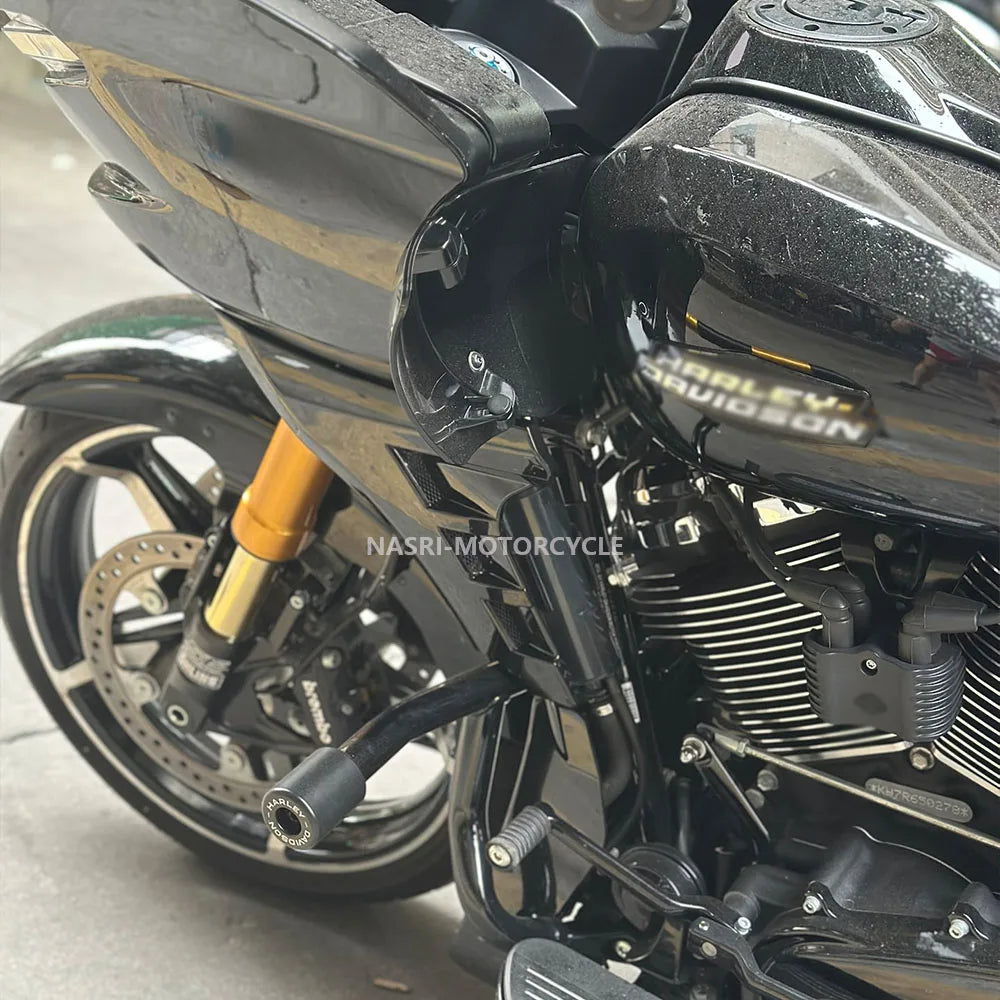 Support de spoiler latéral de carénage noir pour Harley Road Glide - vue 4