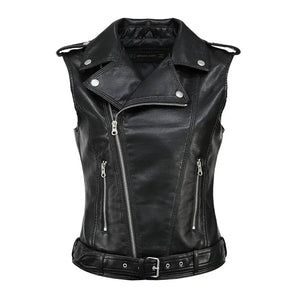 Gilet simili cuir femme grande taille - vue produit - vue 1