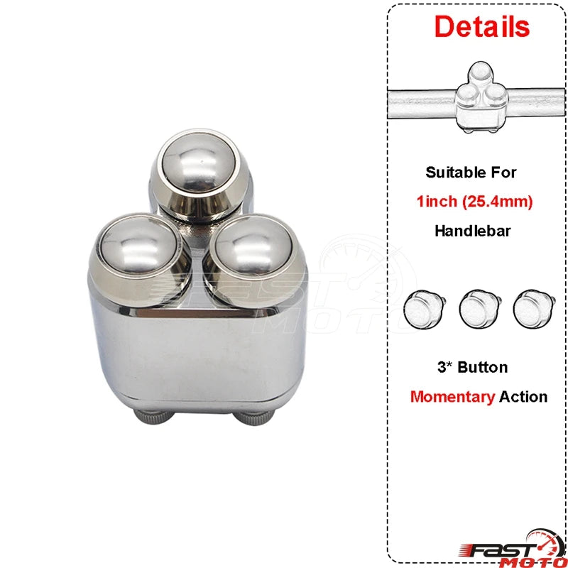 Commodo à boutons poussoirs pour guidon Harley - vue 25