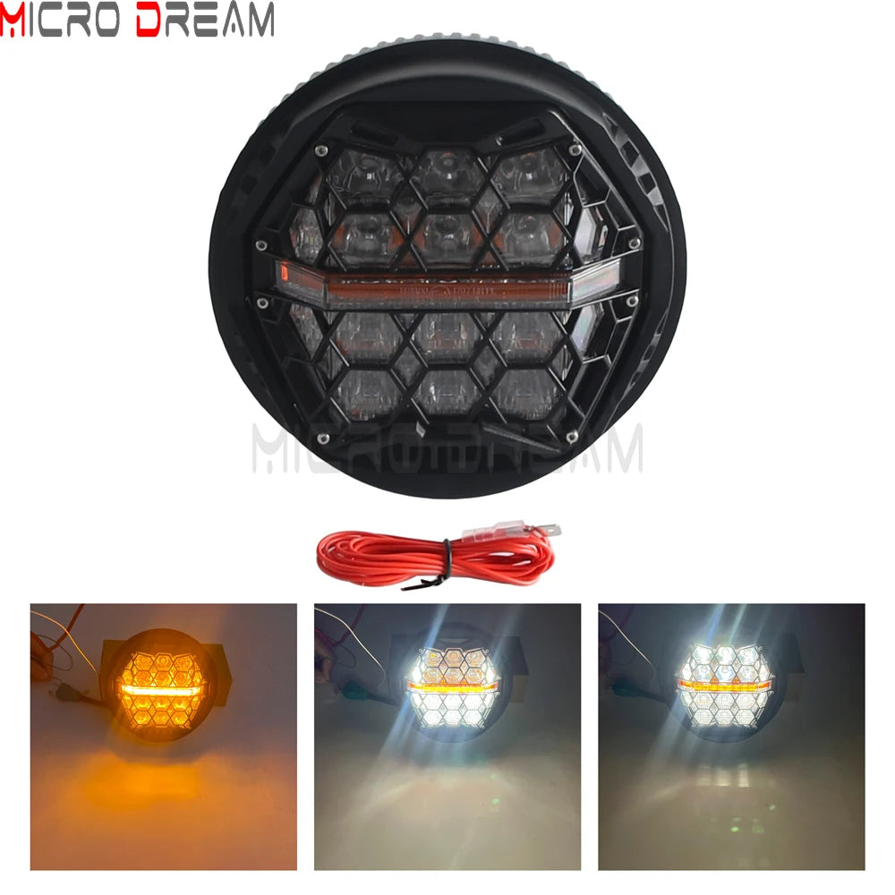 Phare LED 5,75 pouces pour Harley Dyna Softail Sportster - vue 8