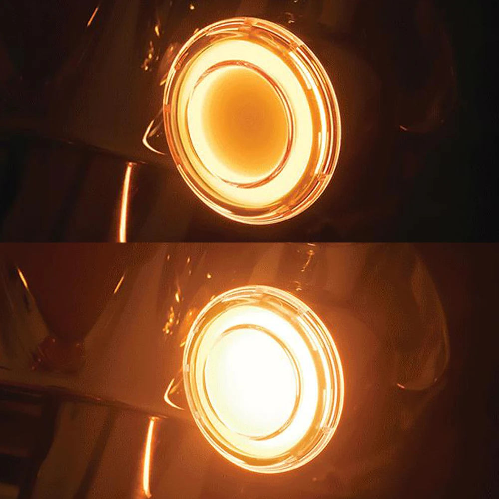 Clignotant LED format bullet chromé pour kit de conversion Harley-Davidson - vue 4