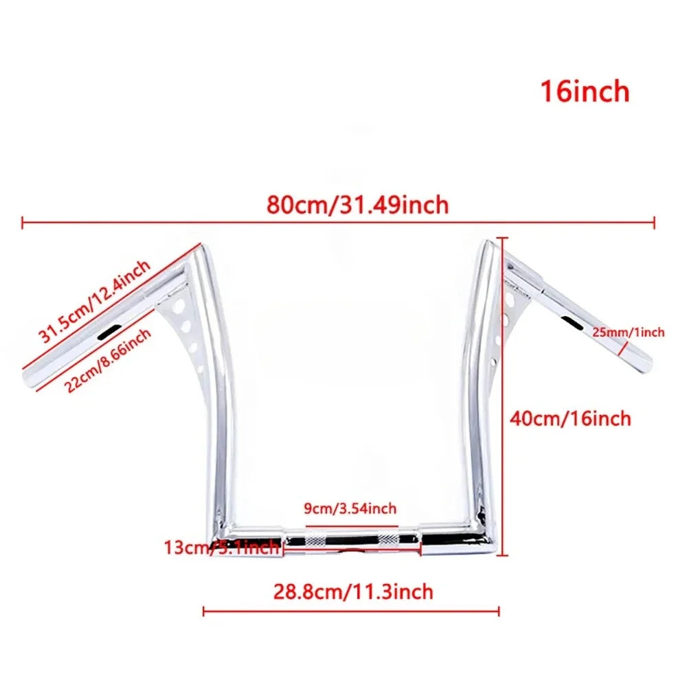 Guidon ape hanger Z-bar pour Harley Sportster Softail - vue 11