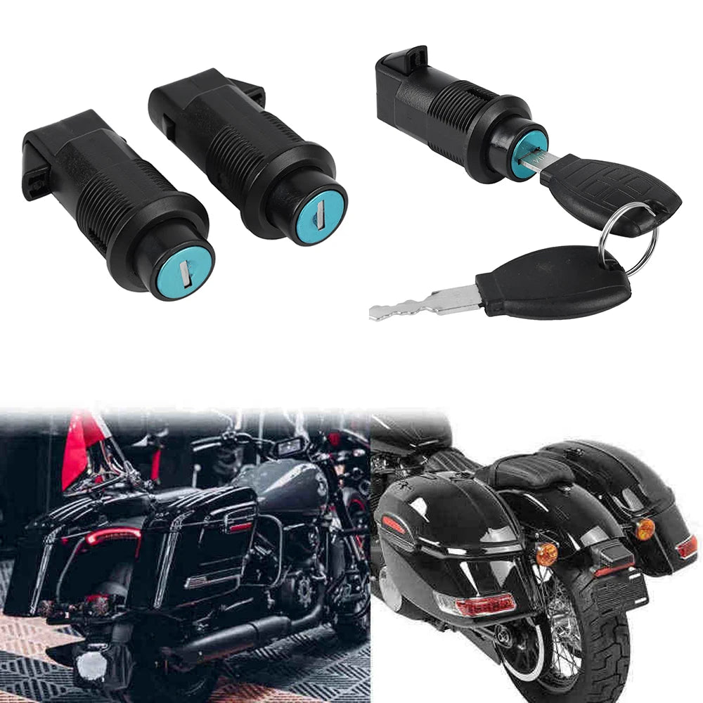 Serrure universelle pour sacoche rigide de moto avec clés - vue 1