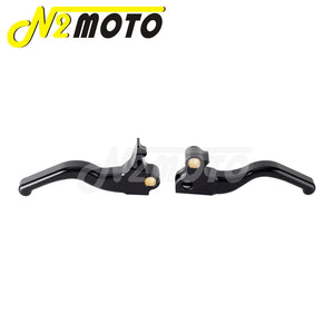 Leviers de frein et d'embrayage courts noirs pour Harley Touring - vue 10