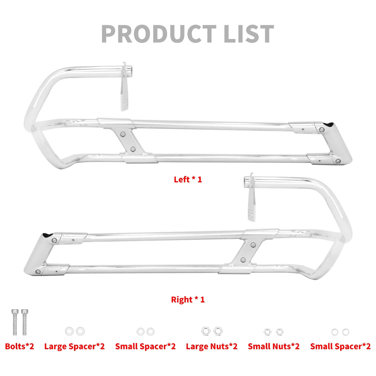 Arceaux de Protection de Sacoches Chromés (Guard Rails) - Harley-Davidson Touring 2014 et + – photo 6/8