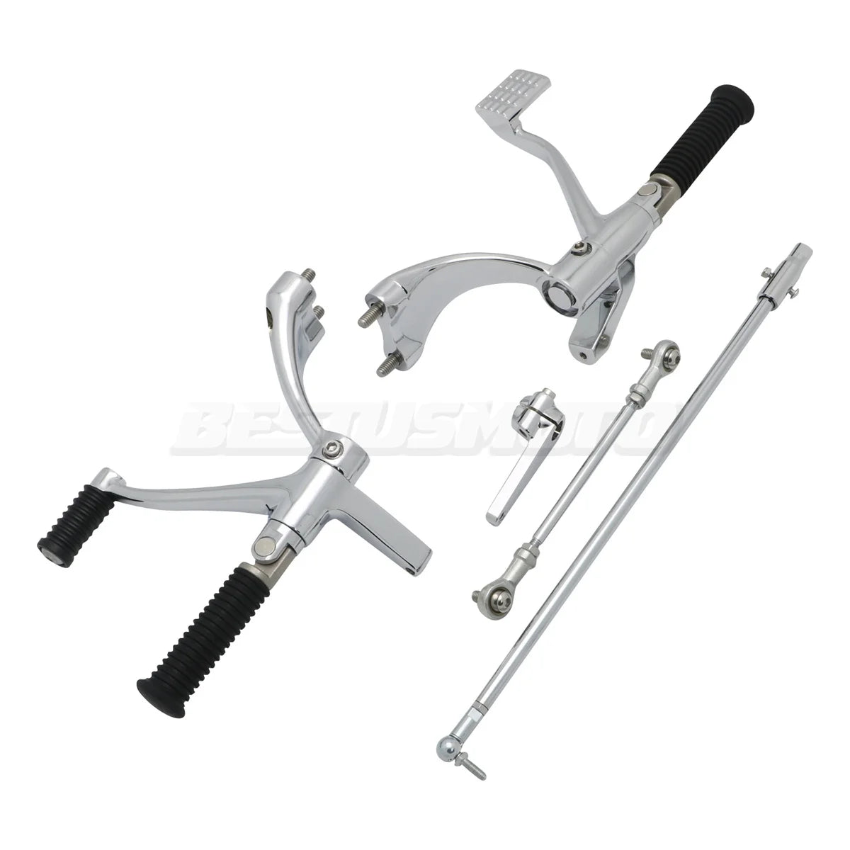 Kit complet commandes avancées CNC, repose-pieds, leviers et biellettes pour Harley-Davidson Sportster XL 883, 1200, 48 2004-2024 – photo 17/20