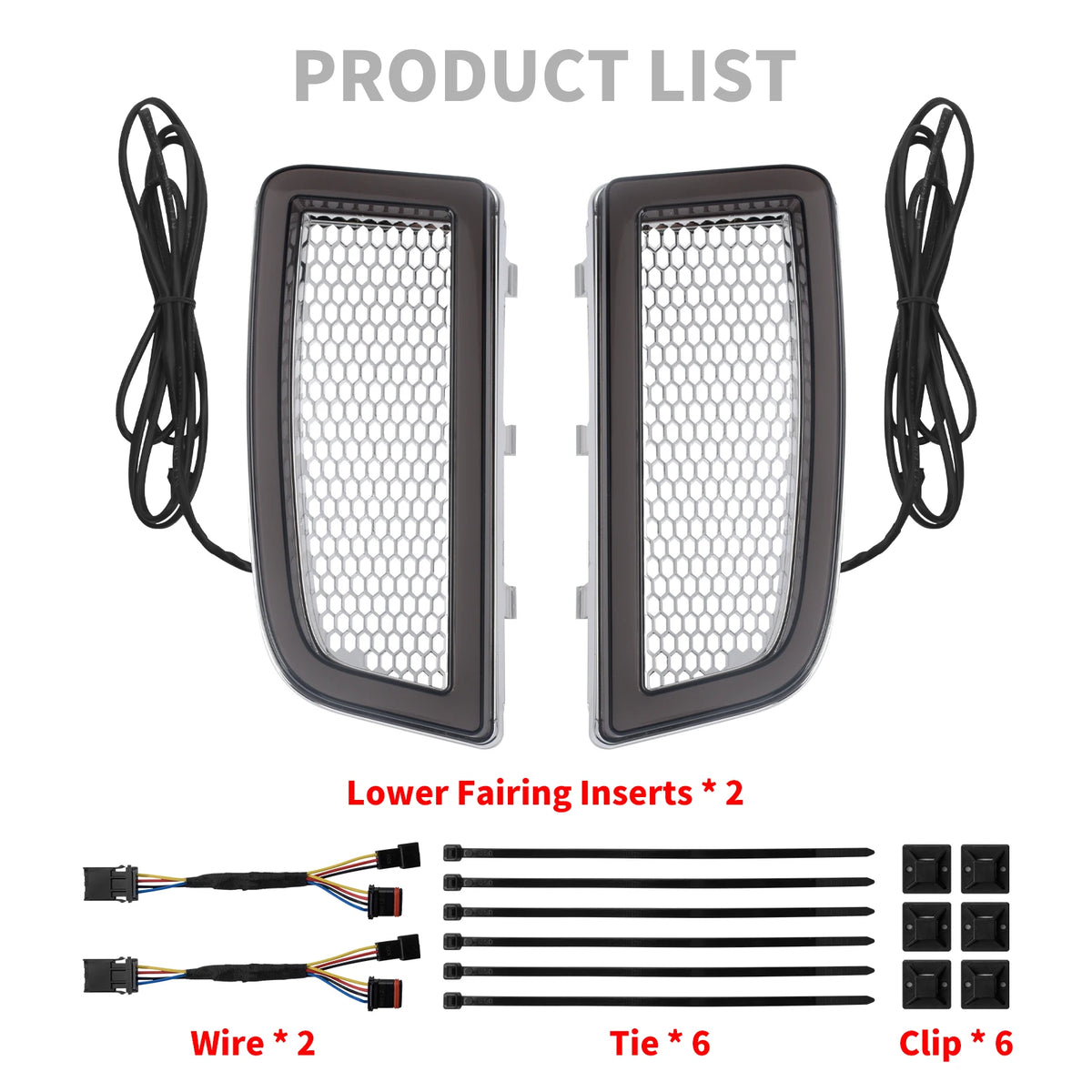 Grilles LED de Carénage Bas avec Clignotants et Feux de Position - Harley-Davidson Touring 2014-2024 – photo 6/8