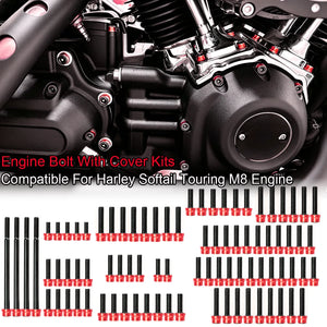 Kit de boulons et caches colorés pour moteur Harley Softail - vue 9