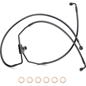 Kit Durite de Frein Double Disque Tressée Inox - Harley-Davidson Touring 1996-2013 sans ABS – photo 1/12