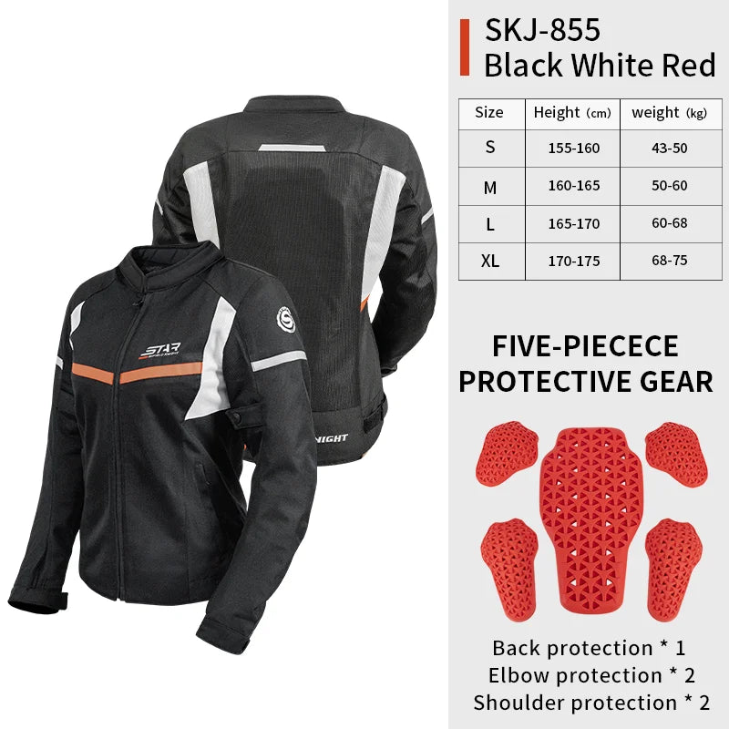 Blouson moto femme mesh respirant avec protections - vue - vue 7