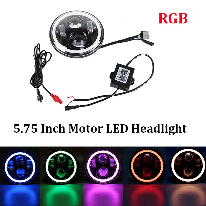Phare LED 5 3/4 pouces pour Harley Dyna - vue 5