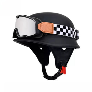 Casque moto demi-jet vintage simili cuir - vue produit - vue 23