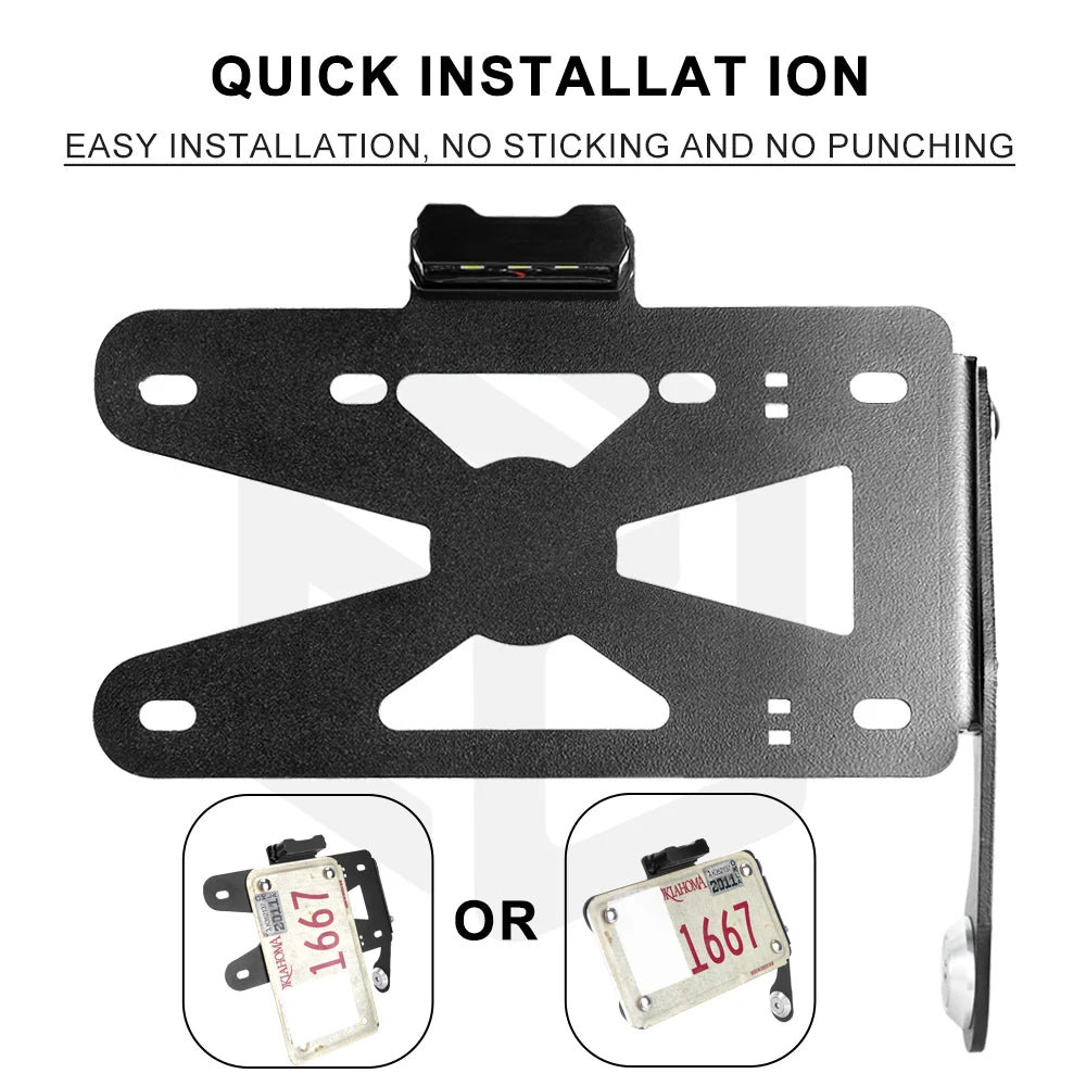 Support de plaque d'immatriculation arrière avec feu LED pour Harley Sportster S RH1250 - vue 5