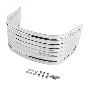 Bavette Chromée d'Extension de Garde-boue Avant Nervurée pour Harley Touring 1980-2013 – photo 4/4