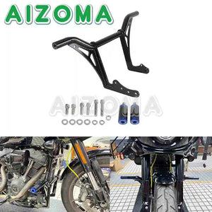 Barre de protection avant colorée sur Harley Softail - vue 13
